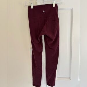 lululemon athletica women’s Burgundy Leggings